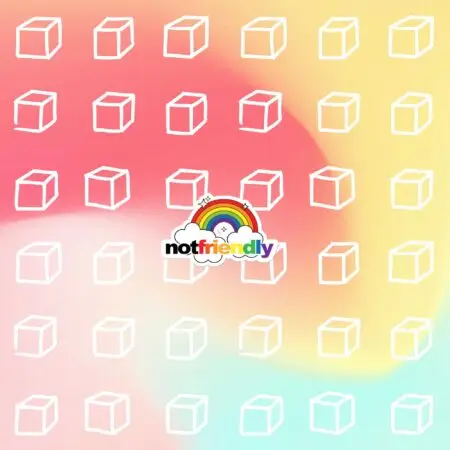 Not Friendly Rainbow Bubble-free stickers