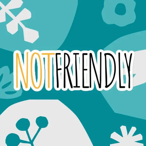 Not Friendly Text Bubble-free stickers - Image 3