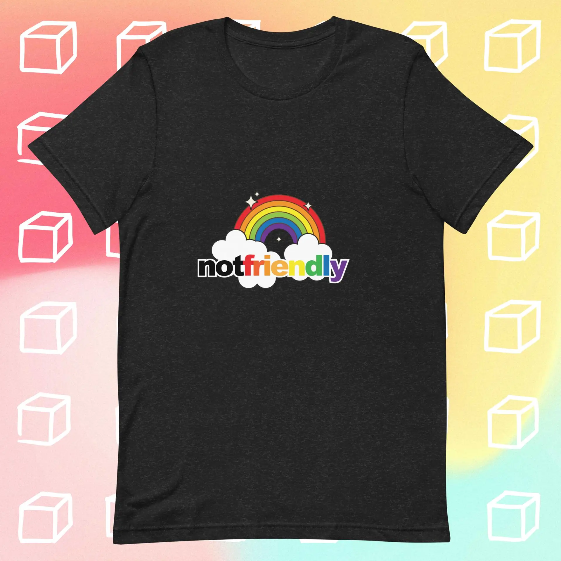 Not Friendly Rainbow Unisex t-shirt