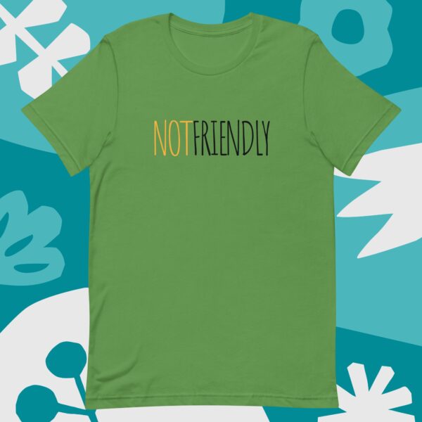 Not Friendly Text Unisex t-shirt