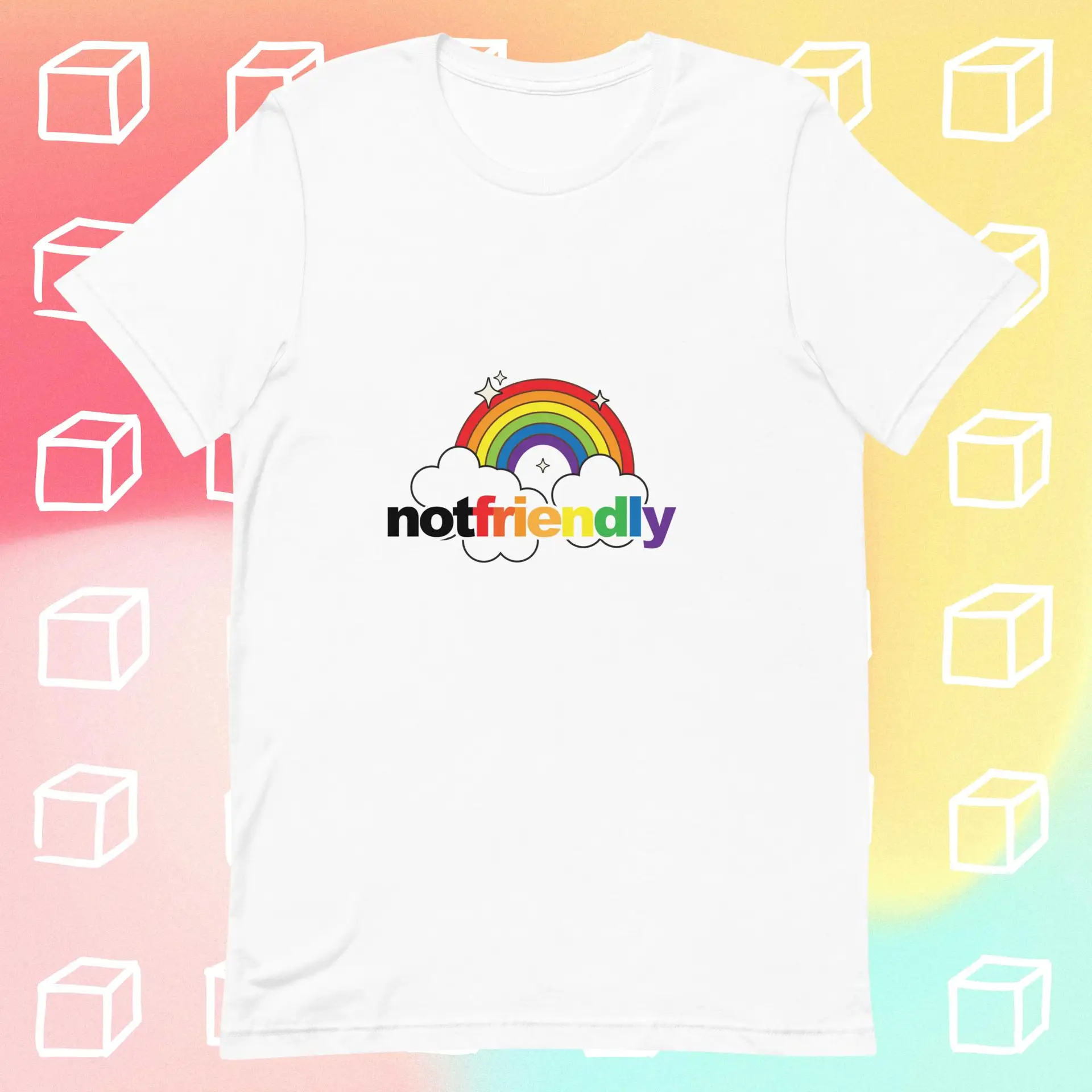 Not Friendly Rainbow Unisex t-shirt - Image 4