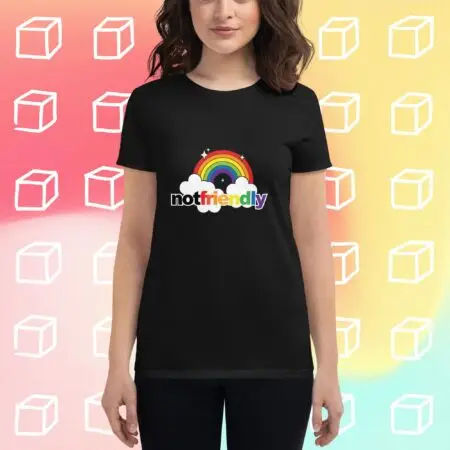 Not Friendly Rainbow Women's short sleeve t-shirt