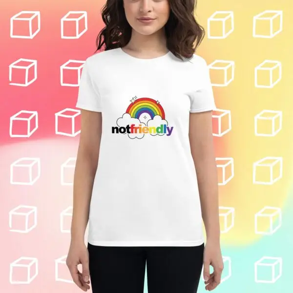 Not Friendly Rainbow Women's short sleeve t-shirt - Image 2